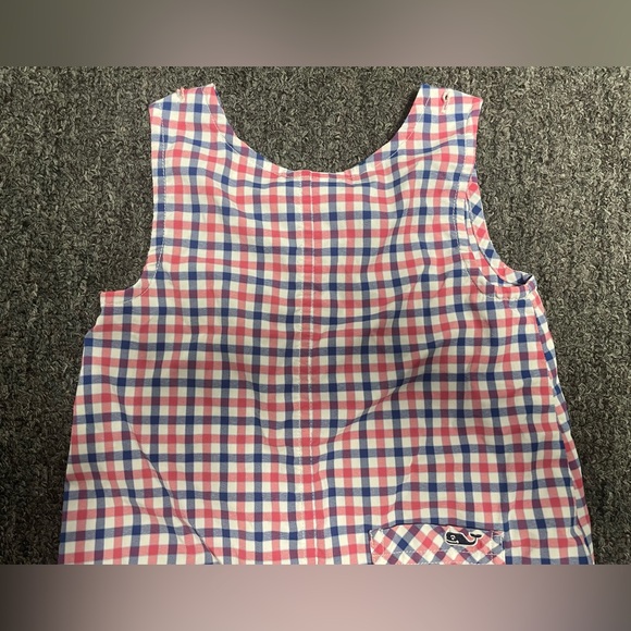 Vineyard Vines Baby Performance Red & Blue Gingham Jon Jon Size 6-12 Months - Picture 7 of 8